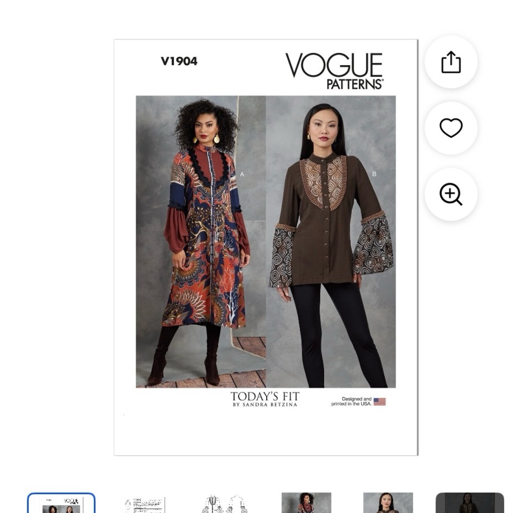 Vogue V1904 Size All Sizes Misses Dress & Tunic Sewing Pattern Brand New Uncut